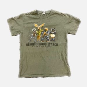 Vintage Colorado Neighborhood Watch Armed Wild Life Tourist T-shirt Size Small